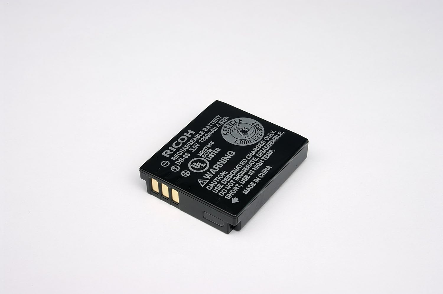 Ricoh DB-65 Li-Ion Battery for GR, GRII & WG-M1,Black Pack of 2