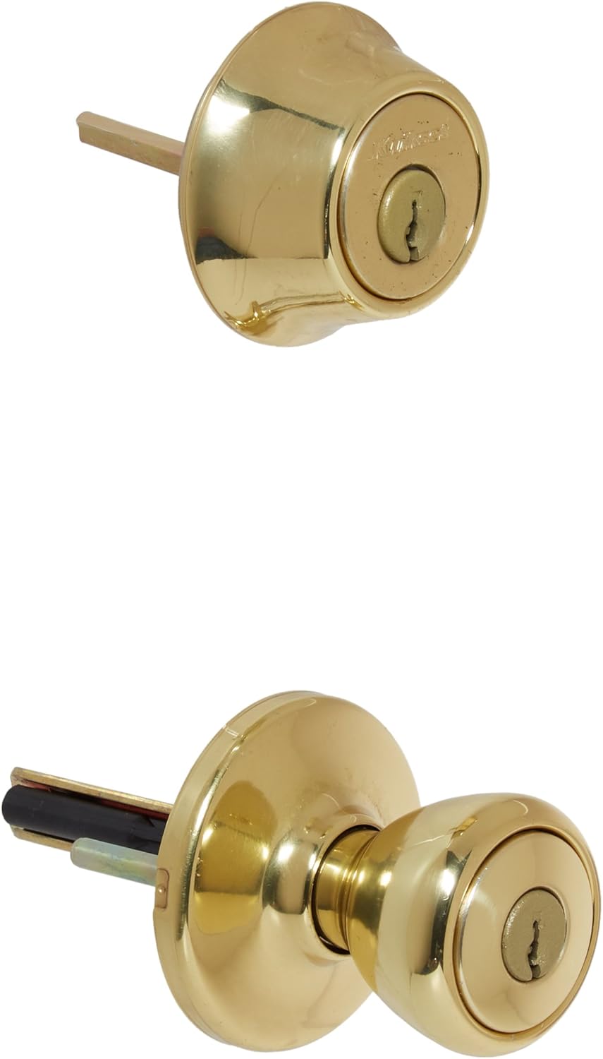 Kwikset 242 Tylo Entry Knob and Single Cylinder Deadbolt Project Pack in Satin Chrome Pack of 2