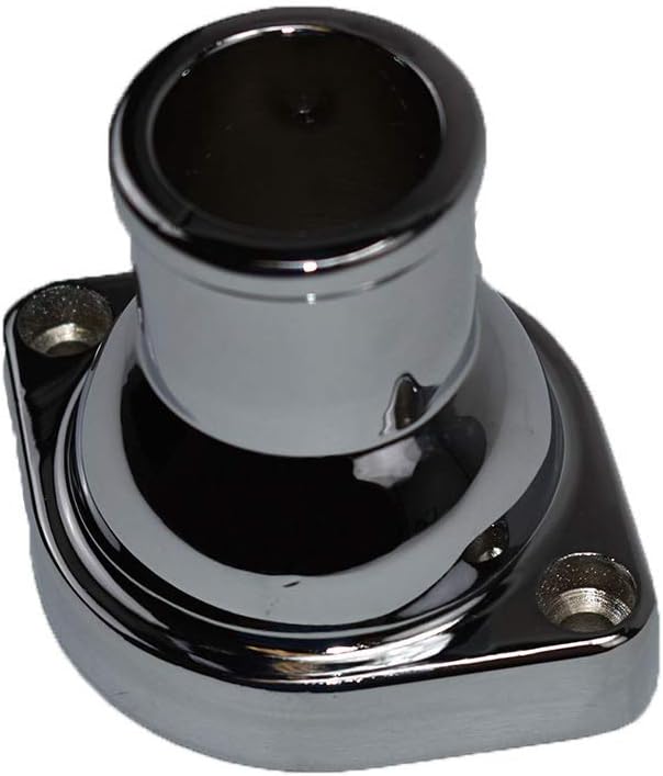 A-Team Performance - Straight Water Neck Thermostat Housing Chrome Aluminum - Compatible with Chevrolet GM Pontiac LS LSX LS1 LS2 LS3 LS6 LS7 Pack of 2