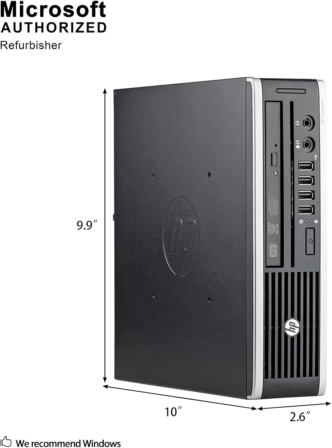 HP Elite 8300 Ultra Small Slim Business Computer PC, 8GB RAM, 120GB SSD, Wi-Fi, Windows 10 Professional (Renewed)