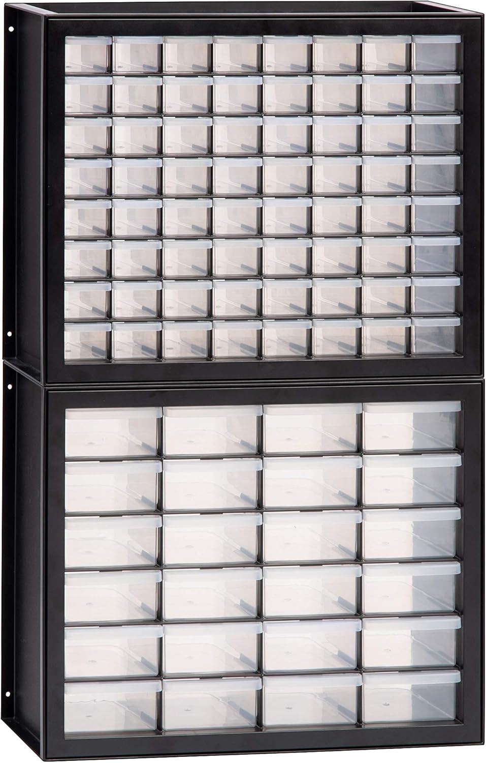 IRIS USA Parts and Hardware Cabinet, 24 Drawers, Black Pack of 2