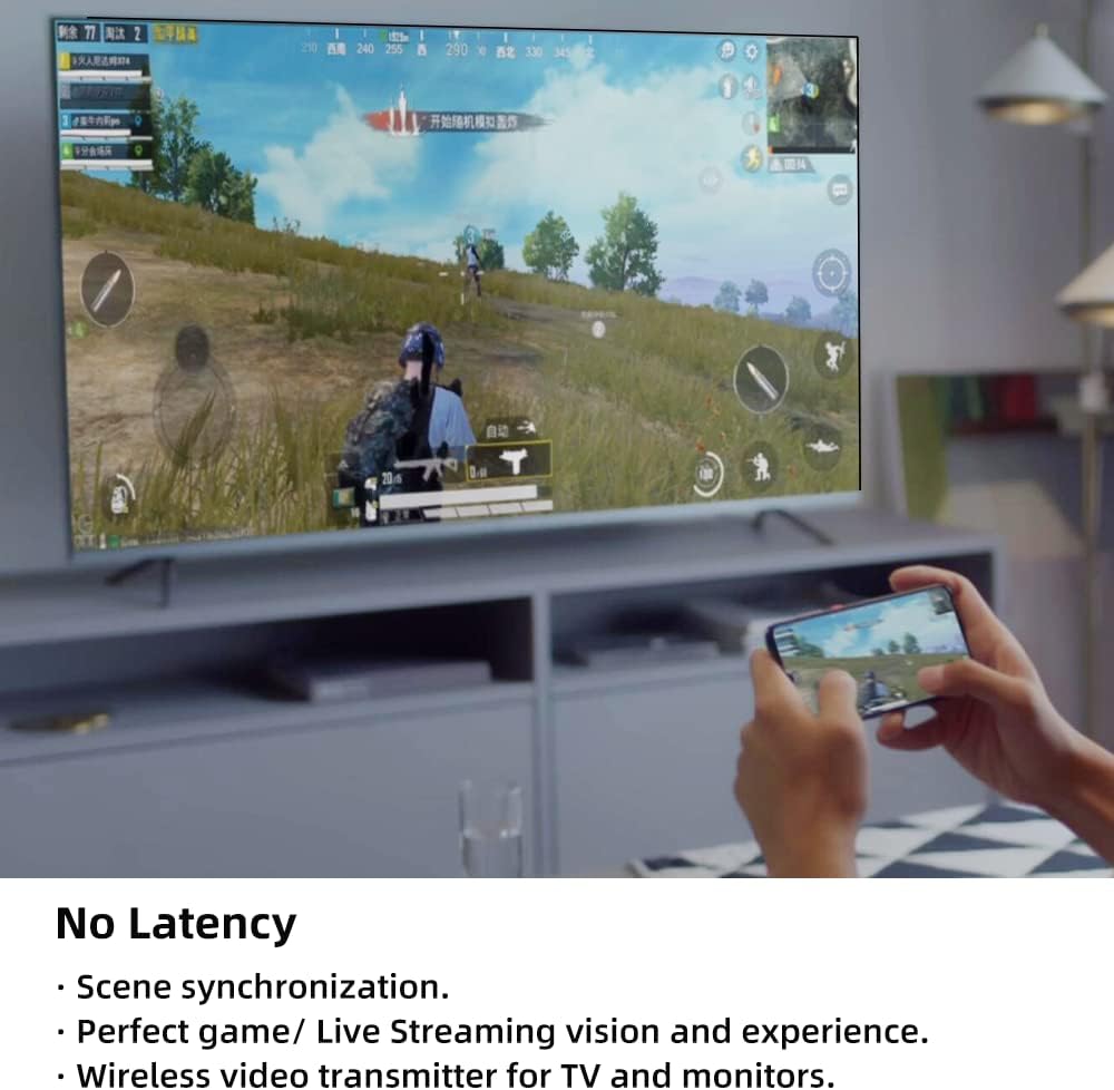 PeakDo HDMI Wireless Transmitter and Receiver, 0 Latency (Line of Sight) Wireless HDMI Extender, 1080P@60Hz Video Transmitter and Receiver for TV or Projector Screen