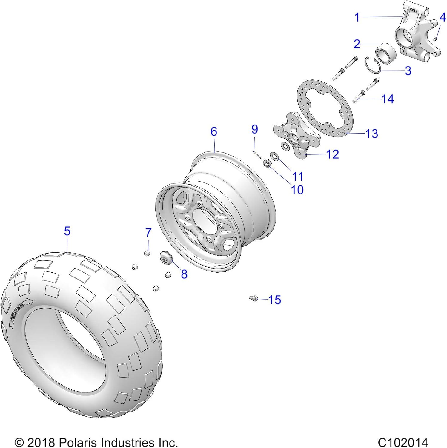 Polaris 2016-2020 Sportsman Scrambler Tire 26X10 14 Cu06s 5415601 New Oem