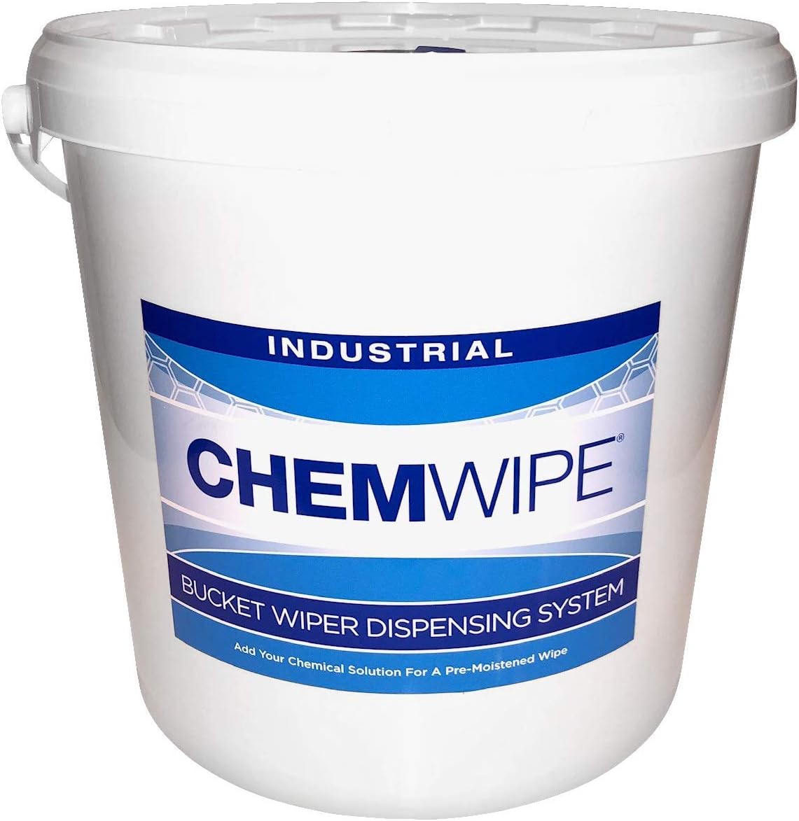 ChemWipe Industrial Pull Wipes with No-Splash Bucket | Perforated & Heavy Duty MIGHTYWIPE Roll Included (9