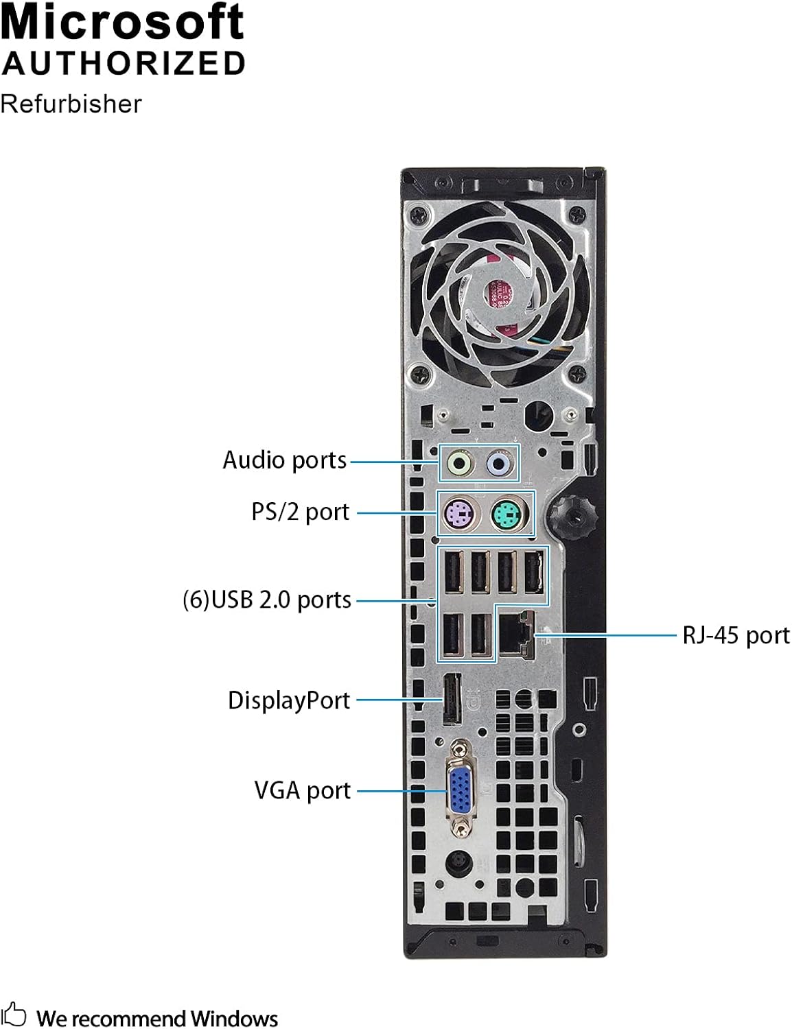 HP Elite 8300 Ultra Small Slim Business Computer PC, 8GB RAM, 120GB SSD, Wi-Fi, Windows 10 Professional (Renewed)