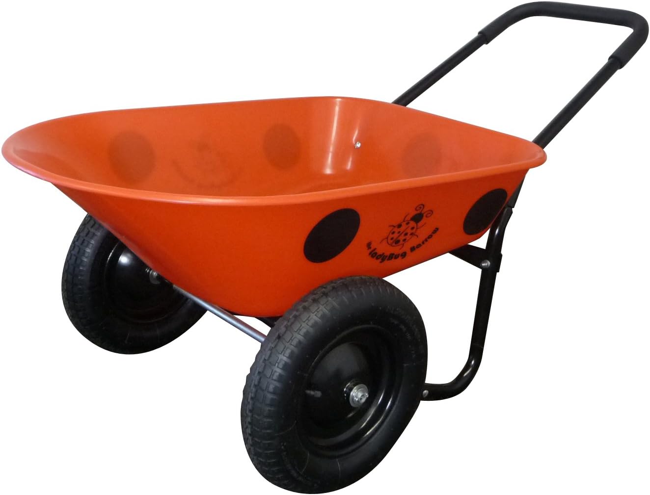 Marathon Dual-Wheel Residential Yard Rover Wheelbarrow and Yard Cart - Green