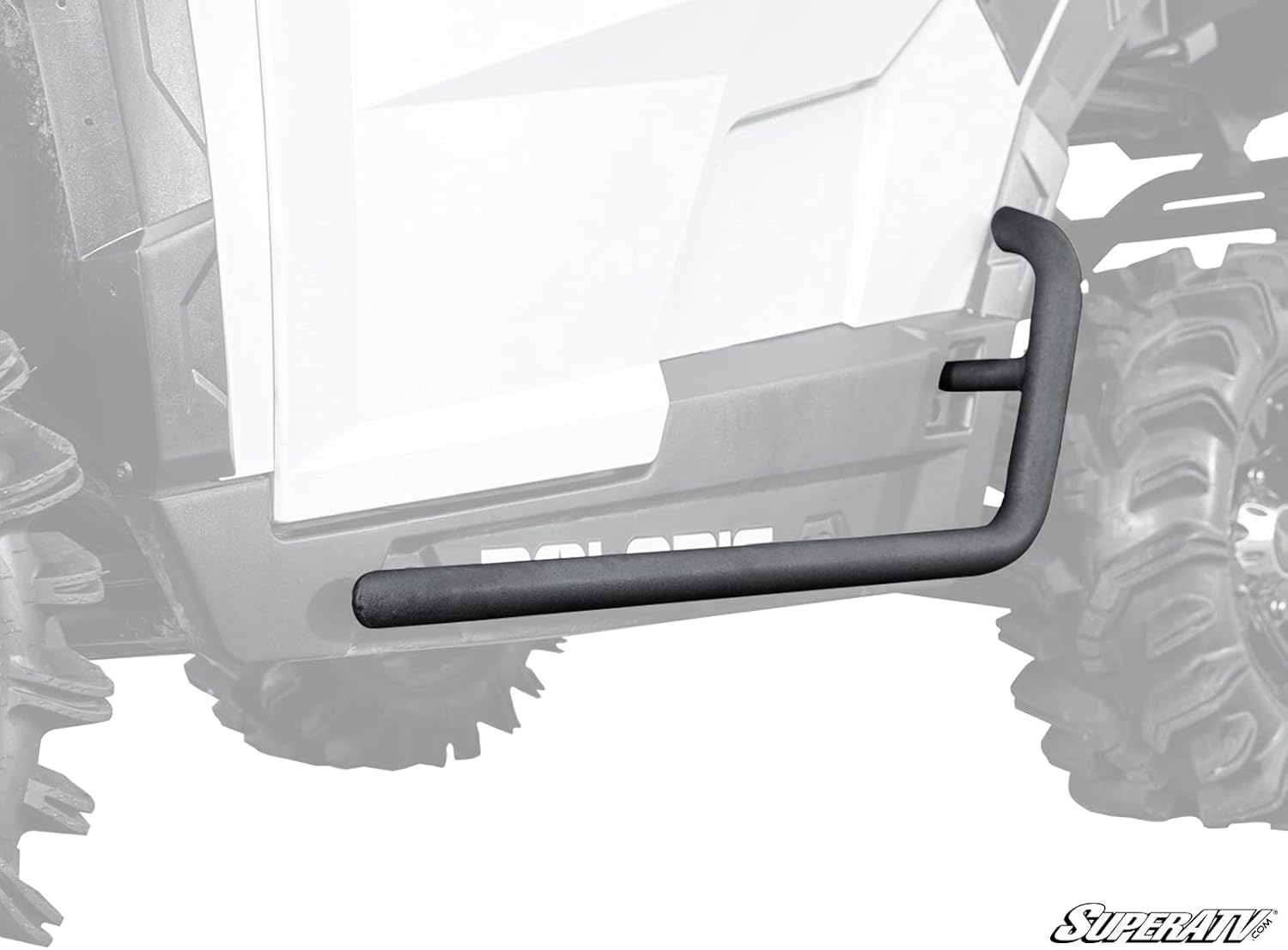 SuperATV Heavy-Duty Nerf Bars / Tree Kickers / Rock Sliders for 2016+ Polaris General 1000 | Black | Made with 1.75” Diameter Heavy-Duty Tubing | UV-Resistant Powder Coat Finish | Easy Installation