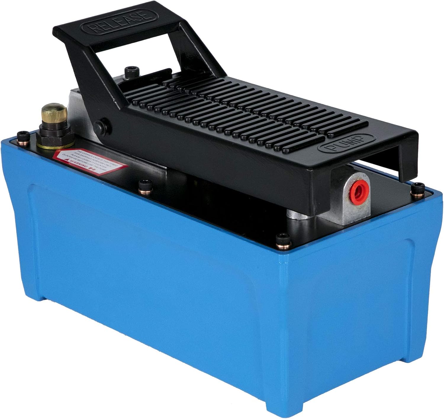 Mophorn Air Hydraulic Pump 10000 PSI Air Over Hydraulic Pump 1/2 Gal Reservoir Air Treadle Foot Actuated Hydraulic Pump 3/8