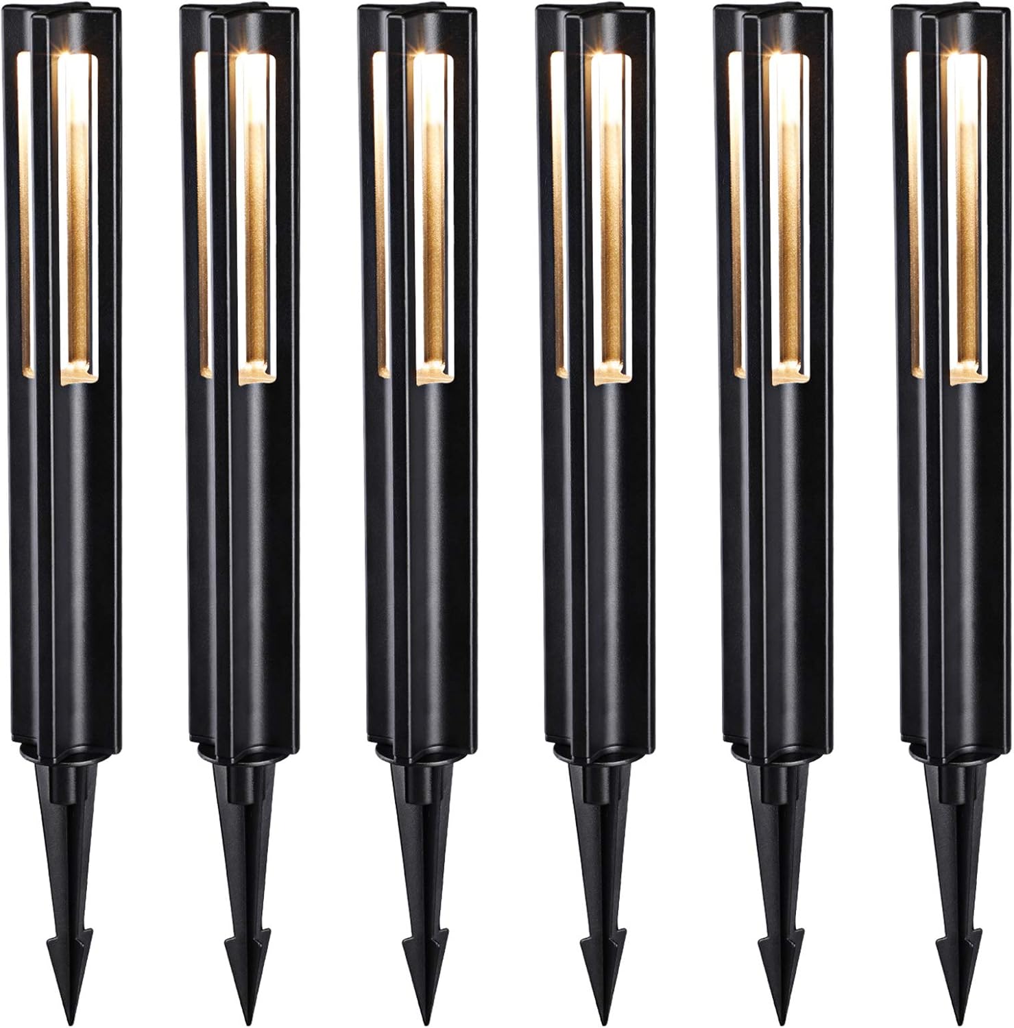 LEONLITE 12V Low Voltage Landscape Lights, 3W LED Pathway Light with Aluminum Housing, IP65 Waterproof, 4000K Cool White, 50,000 Hours Lifespan, Pack of 6