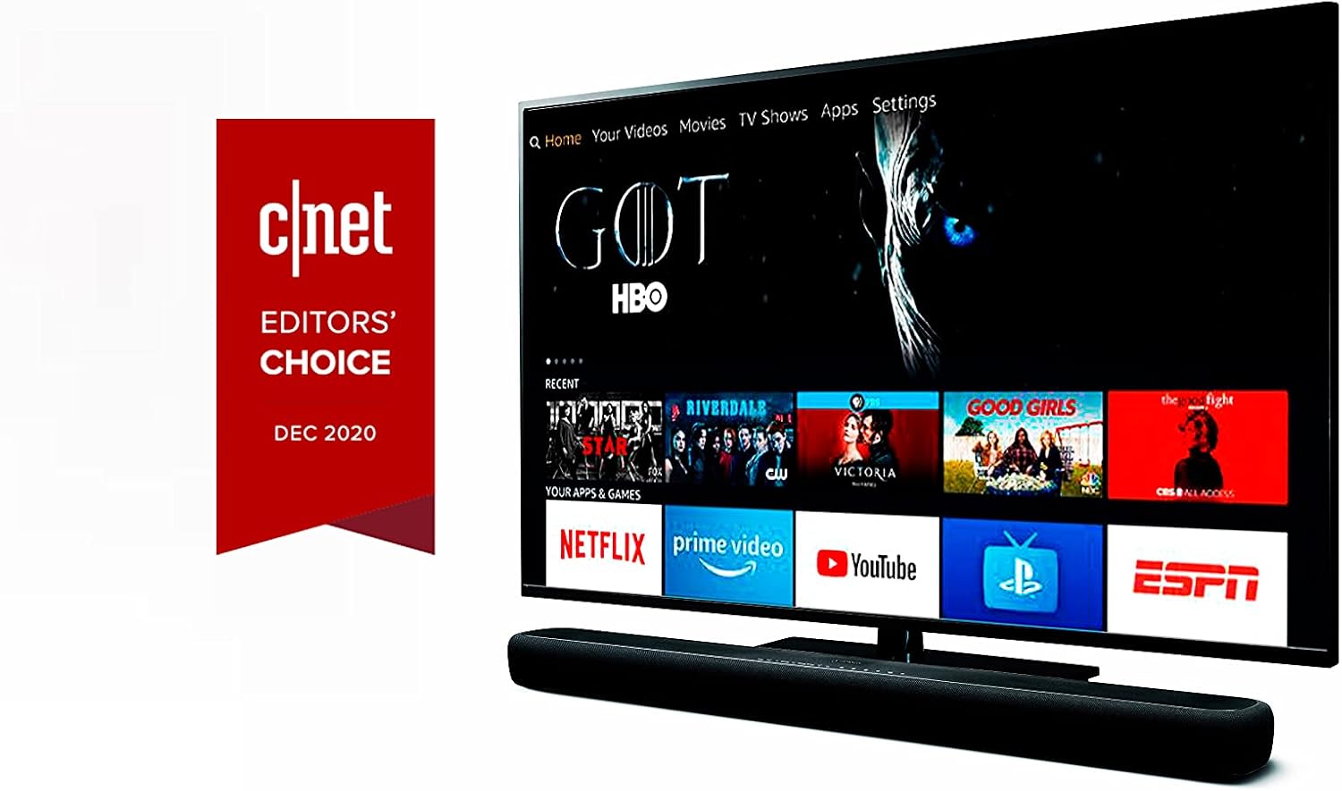 Yamaha Audio ATS-2090 Sound Bar with Wireless Subwoofer, Bluetooth, and Alexa Voice Control Built-in (Renewed), Black