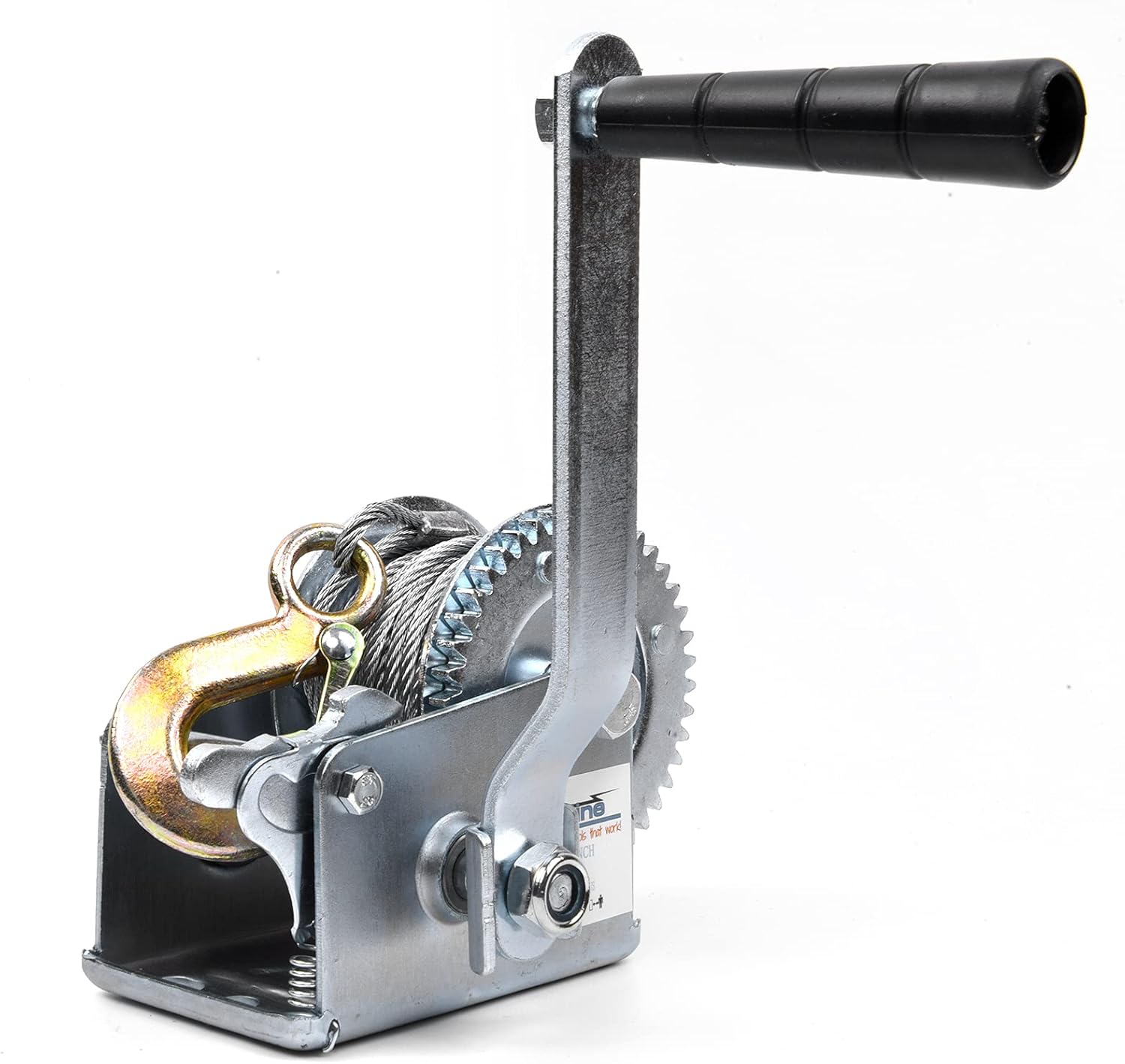 PROFLine 2500lbs Hand Winch Heavy Duty Boat Trailer Two-Way Ratchet Gear Manual Winch Hand Crank with 32.8 ft Steel Wire for ATV Truck Towing Pack of 2