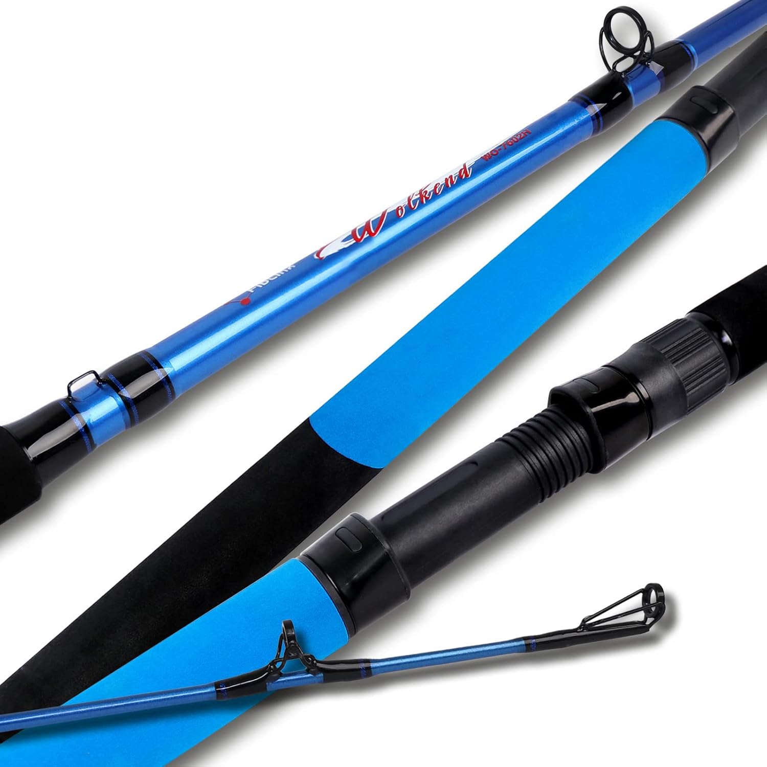 Fiblink 1-Piece & 2-Piece Catfish Rod Portable Catfishing Rod Portable Travel Cat Fishing Pole Pack of 2