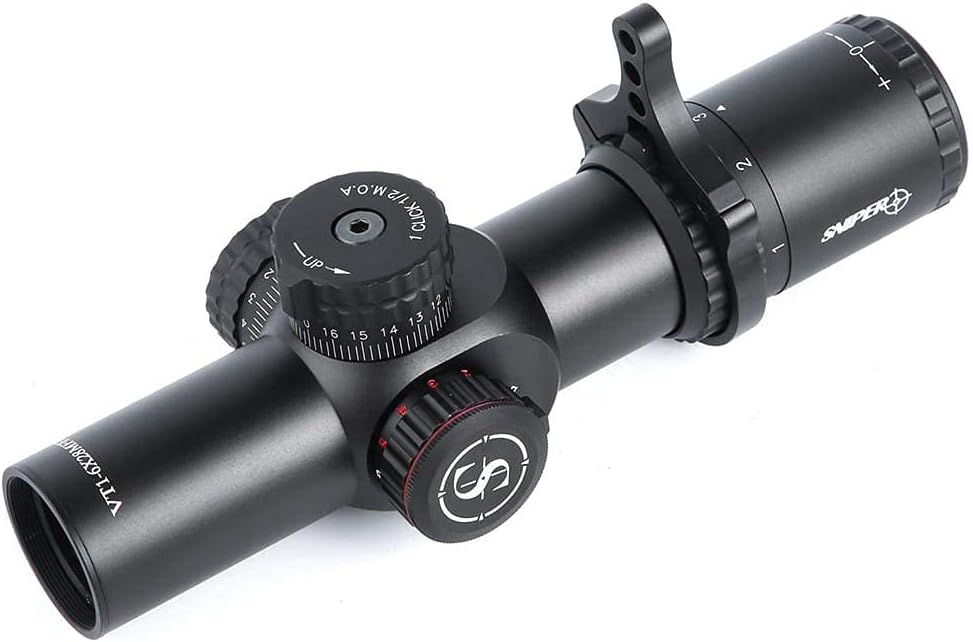 Sniper VT 1-6X28 FFP First Focal Plane (FFP) CQB Scope 35mm Tube ED Optics System with Red/Green Illuminated Reticle Fit .223 5.56