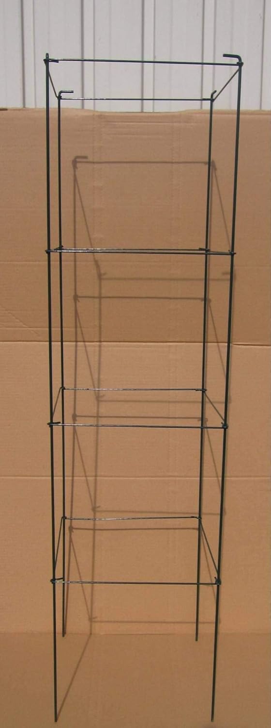 MTB Green Square Folding Tomato Cage Plant Support Tower 12 inch by 46 inch, Pack of 5 Sets Pack of 2