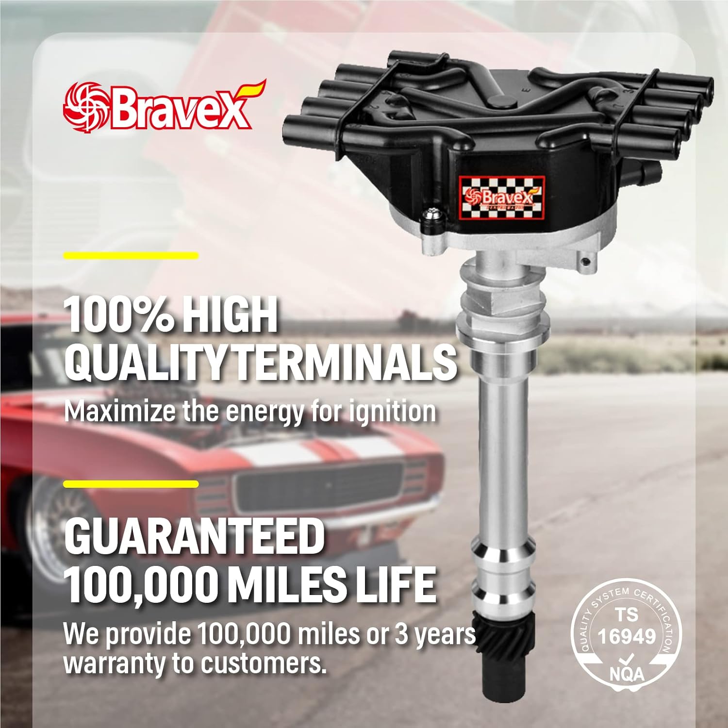 AcPulse Complete Ignition Distributor Compatible with Chevy GMC Vortec 1996-2002 V8 5.0L 5.7L Models Small Block C1500 C2500 C3500 K1500 K2500 K3500 W3500 W4500 Black Cap Pack of 2