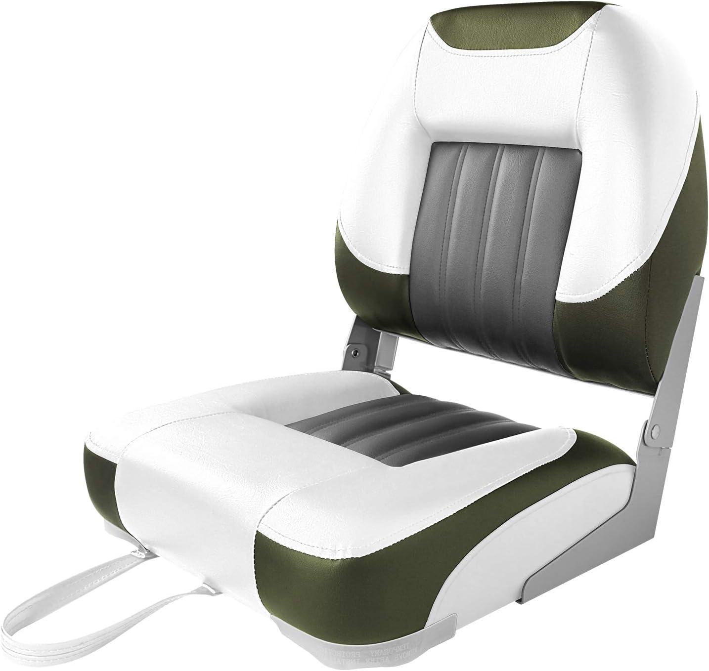 XGEAR Deluxe Low Back Boat Seat, Fold-Down Fishing Boat Seat