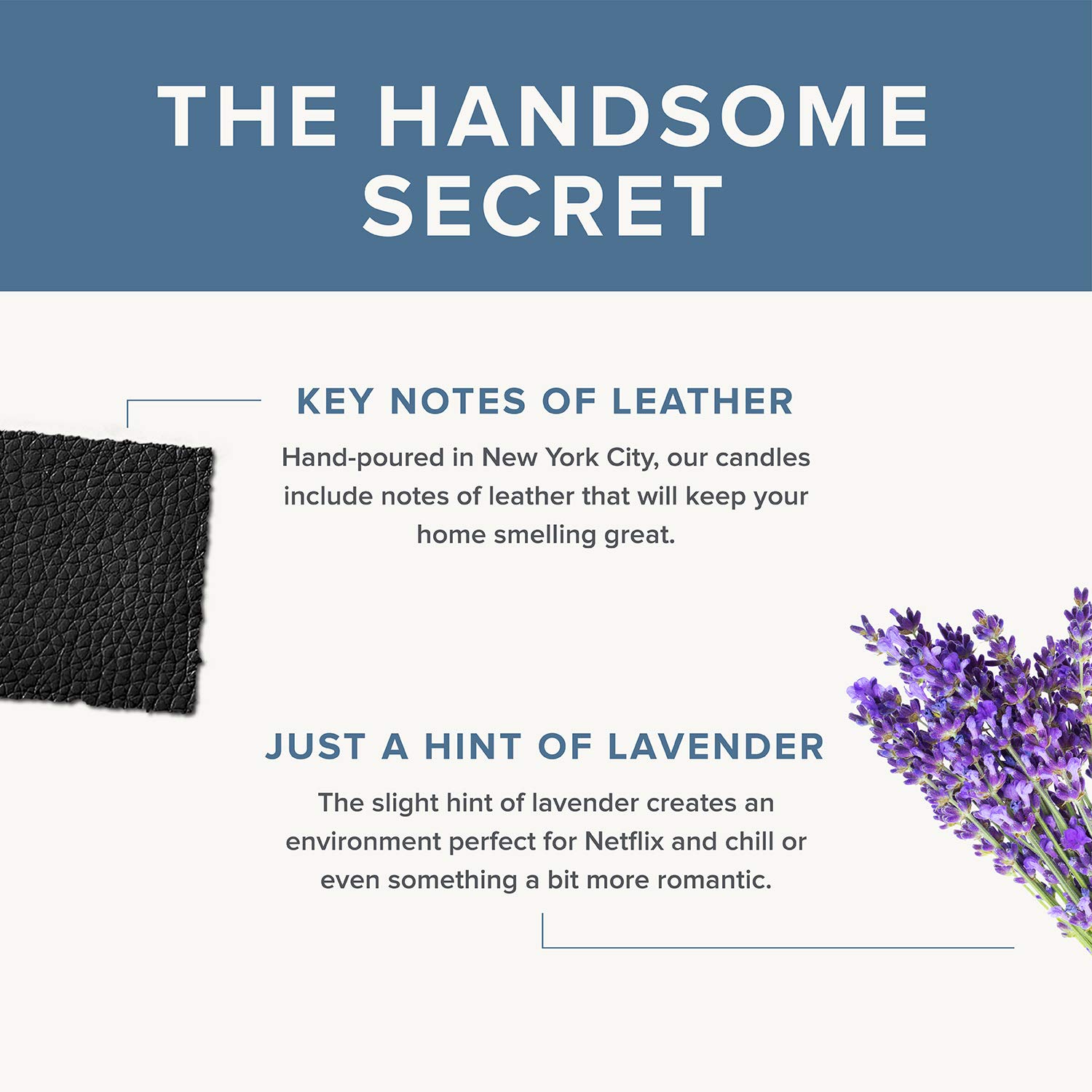 Blind Barber Tompkins Scented Candle - Long Lasting Soy Wax Candle in Barber Style Glass Jar with Notes of Leather, Smoke & Lavender - 100 Hour Burn Time (23.6oz)