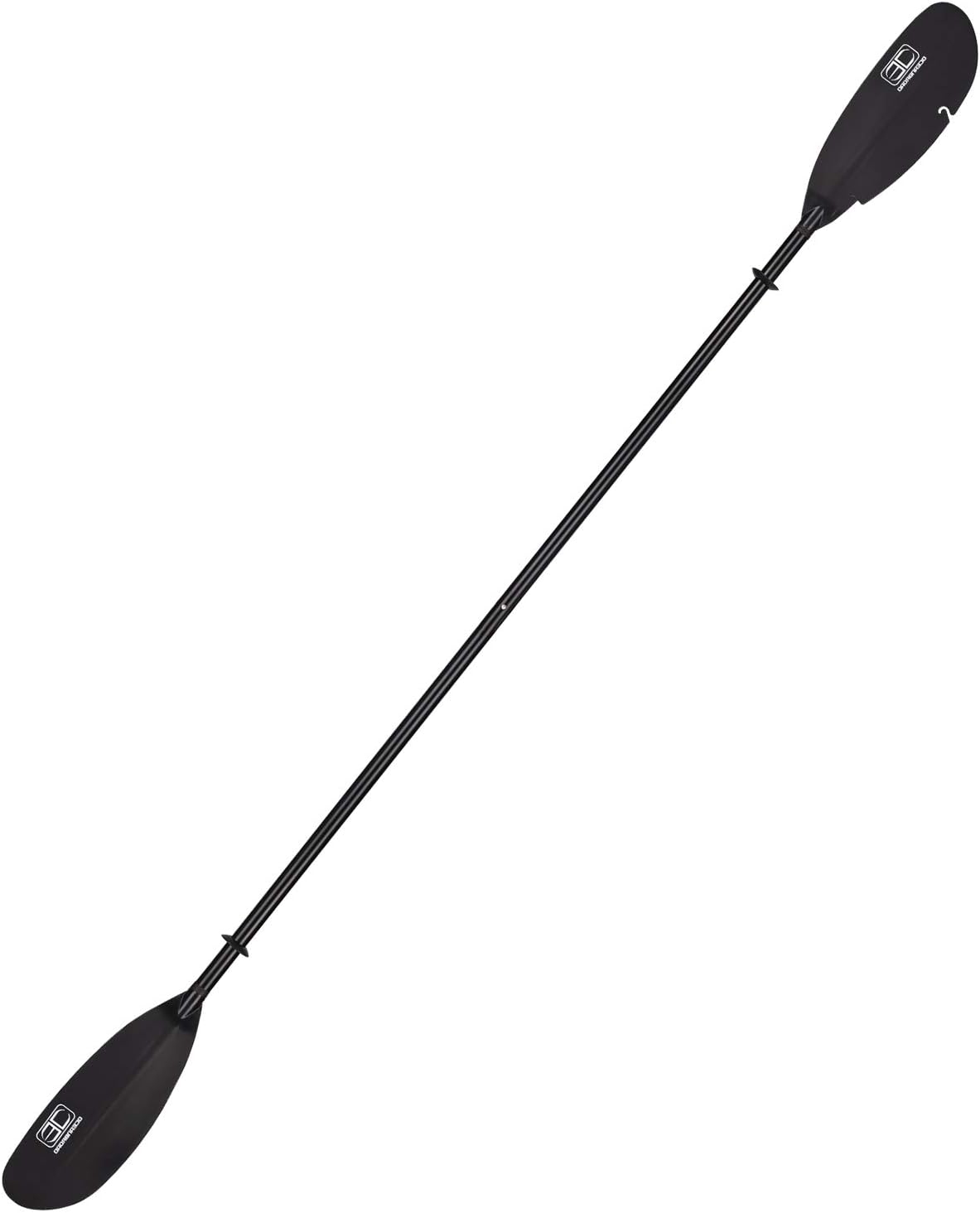 OCEANBROAD Kayak Fishing Paddle 250CM/98 Inches Alloy Shaft Kayaking Boating Oar with Paddle Leash Pack of 2