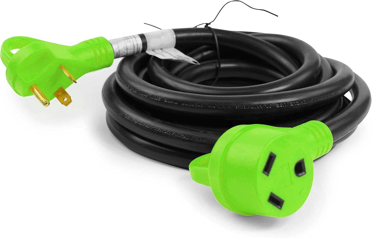 Leisure Cords 15 Ft 50 amp RV Power Extension Cord 50 Amp Male to 50 Amp Female Standard Plug (50 Amp - 15 Foot)