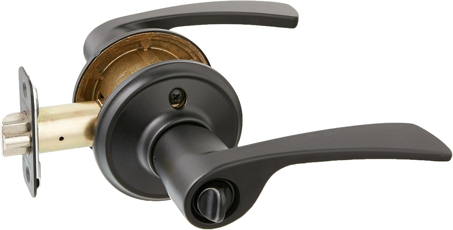 Schlage F51A MER 622 Merano Keyed Entry Lever, Matte Black by Schlage Lock Company