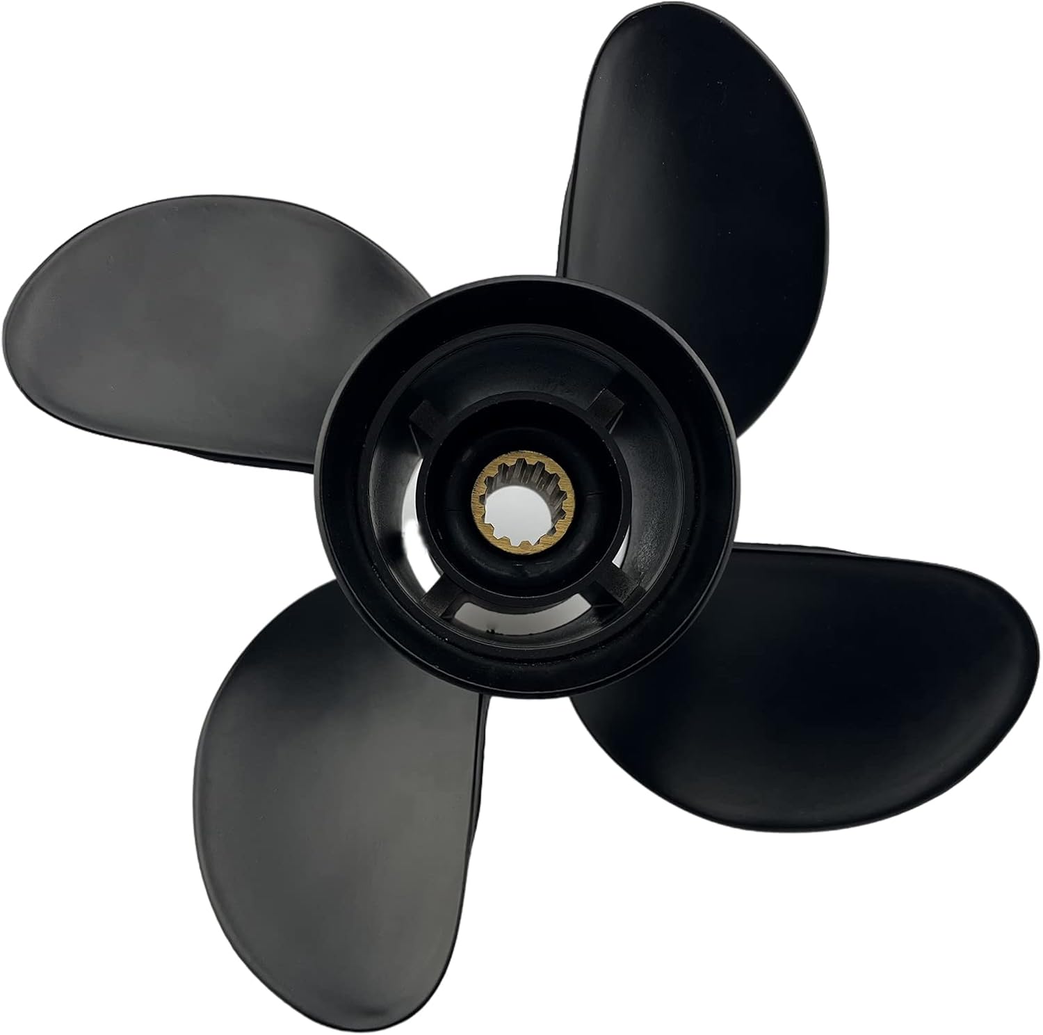 Boatman 10.6x12 10.3x13 4 Blade Aluminum Outboard Boat Propeller fit Mercury Engines 25-70 Hp,13 Spline Tooth,RH