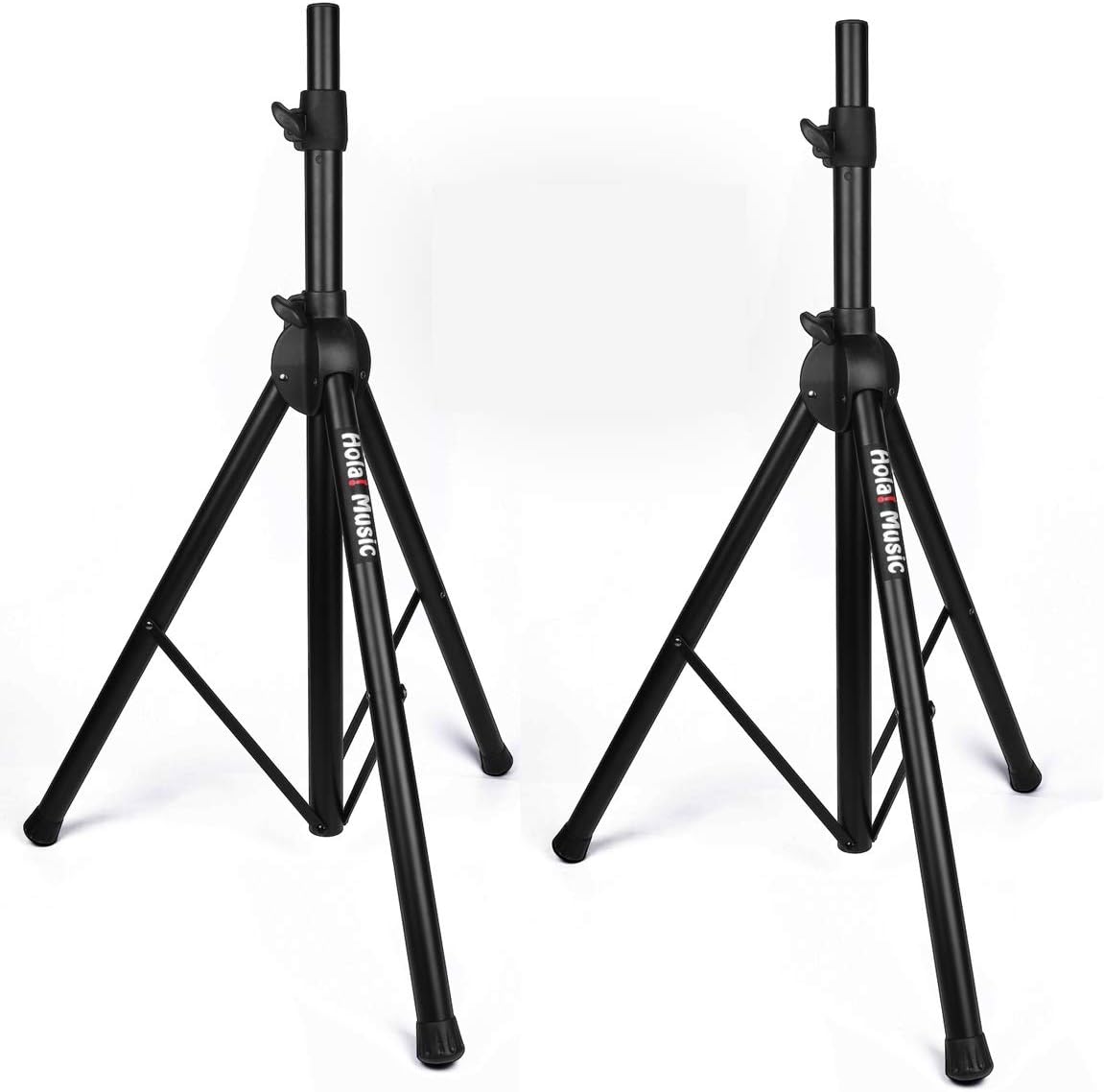 PAIR of PA Speaker Stands by Hola! Music, Professional Heavy-Duty Tripod Structure, 4-6ft Adjustable Height, Model HPS-500PA Pack of 2