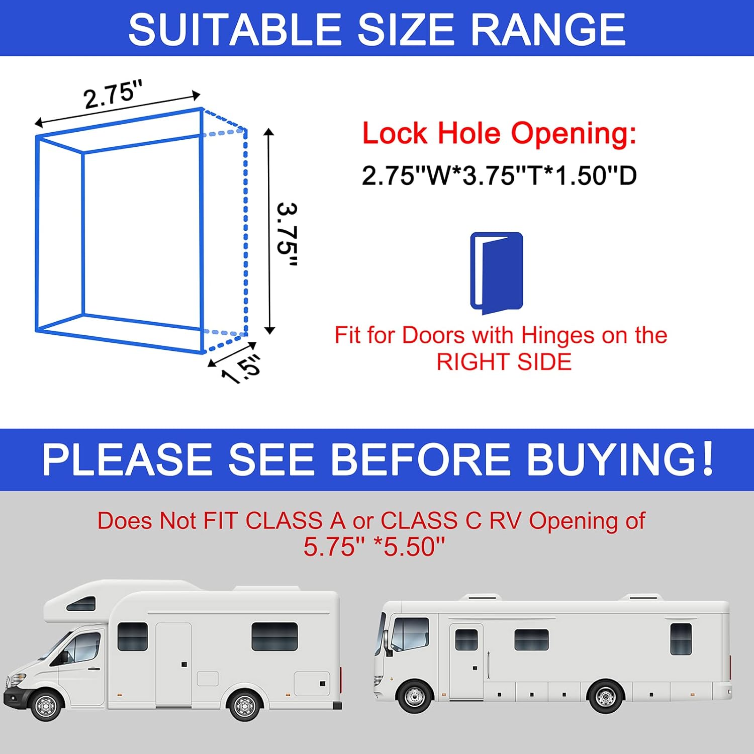 RVLIBRO by RISTOW RV Keyless Entry Door Lock - Waterproof & Shockproof RV Door Lock 2 Key Fobs and Backlit Keypad 100% Metal RV Door Lock with Install Tools for Travel Trailer Camper