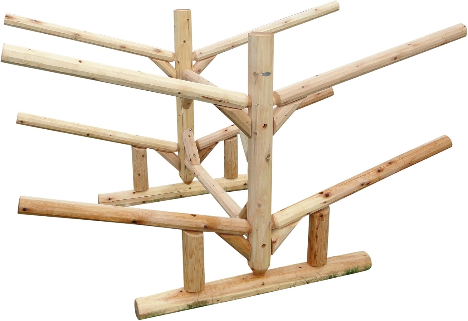 Log Kayak Rack 4-Place
