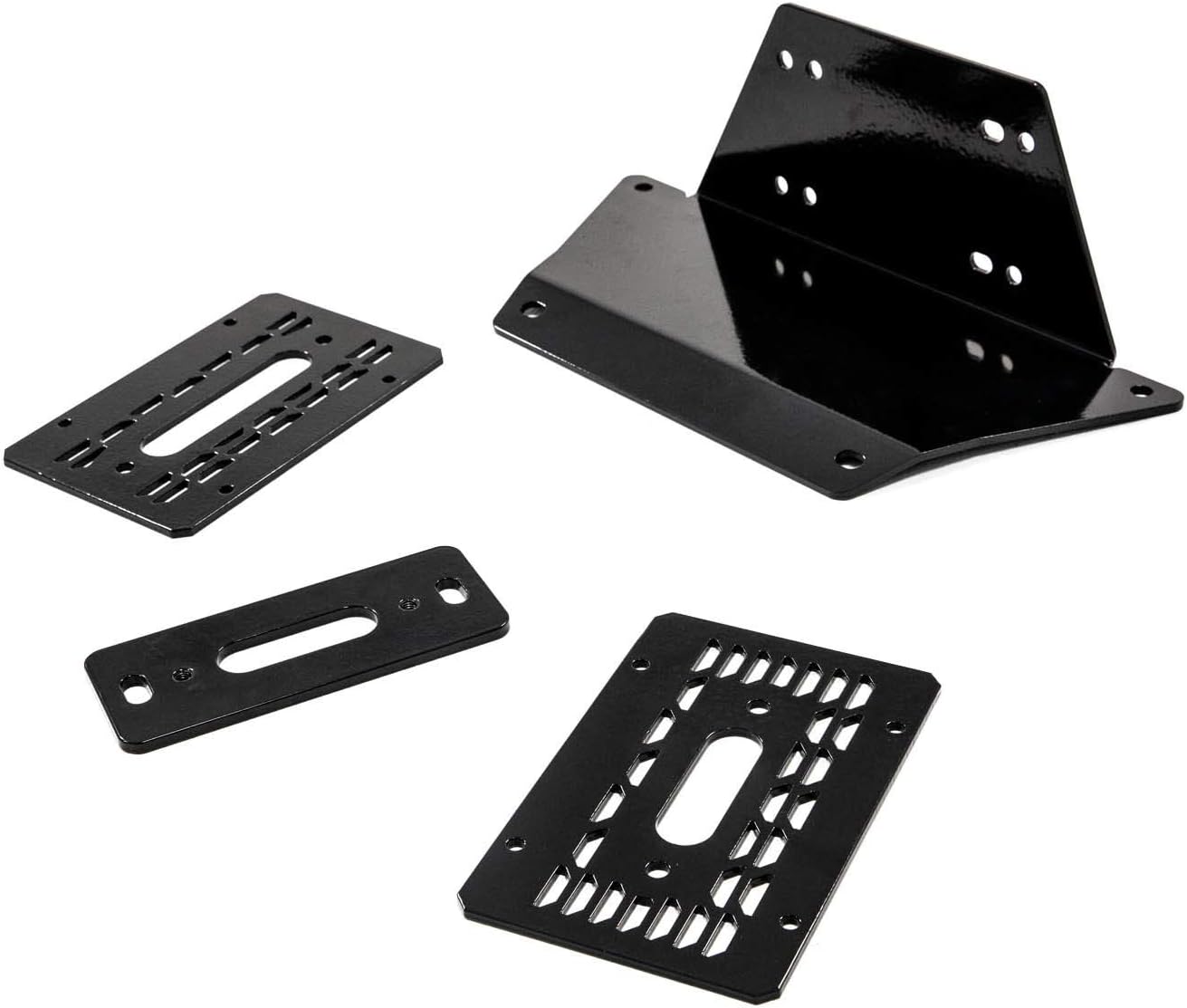 SuperATV Winch Mounting Plate for 2017+ Polaris Ranger XP 1000 / XP 1000 Crew | 2020+ Ranger 1000/1000 Crew | Polaris Winch Mount Compatible with Many other OEM and Aftermarket Winches! Pack of 2
