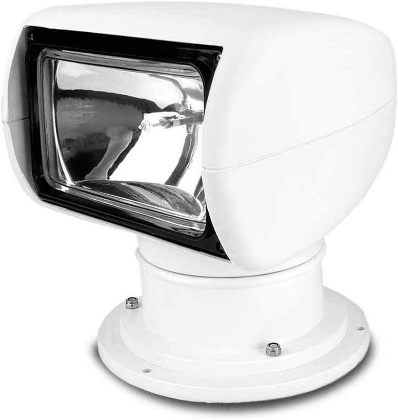 WNSC Waterproof Boat Spotlight, Adjustable Marine Searchlight, 2500LM 12V Durable for Coast Guard Yacht