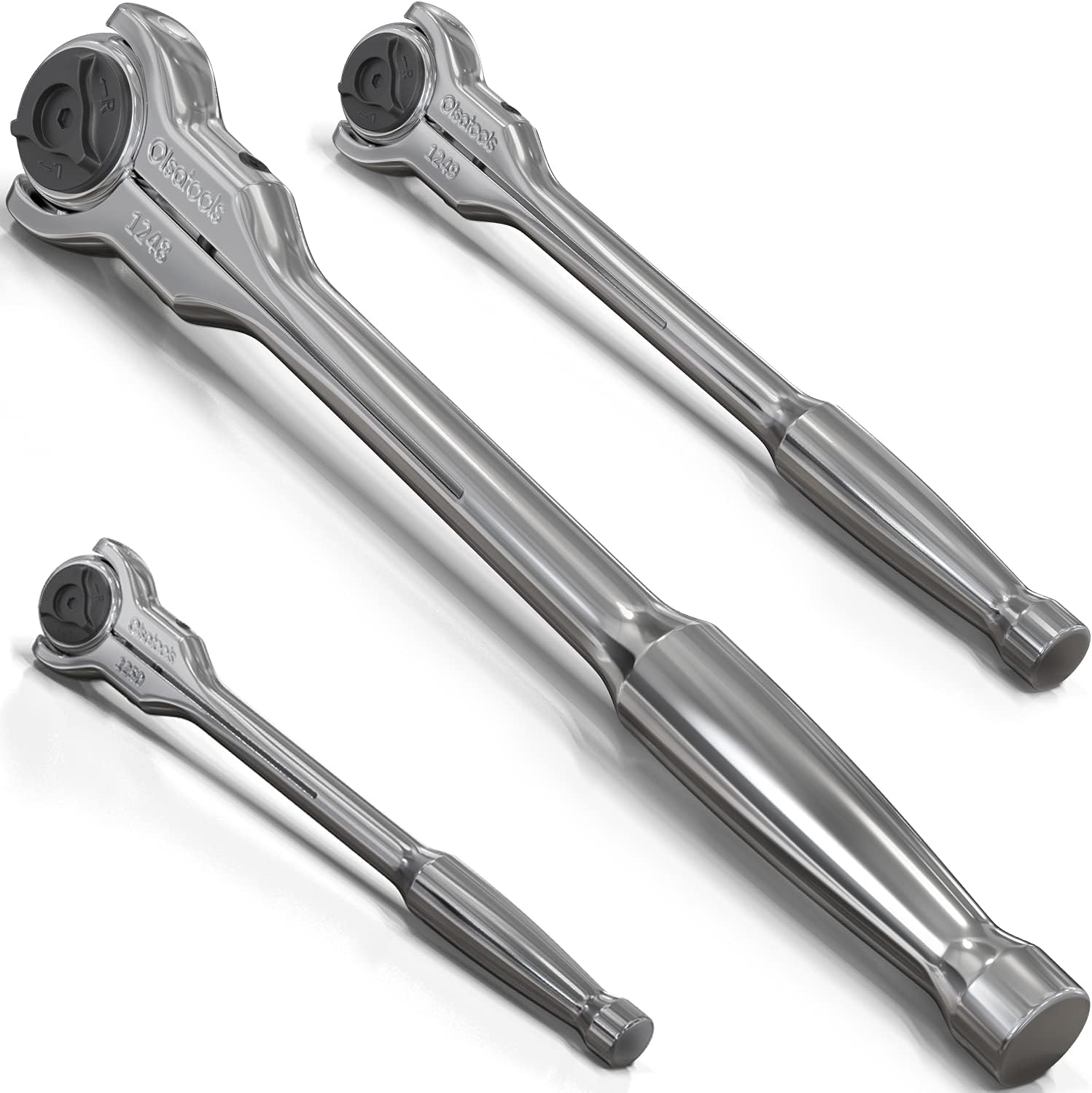 Olsa Tools 3pc Swivel Head Ratchet 1/2