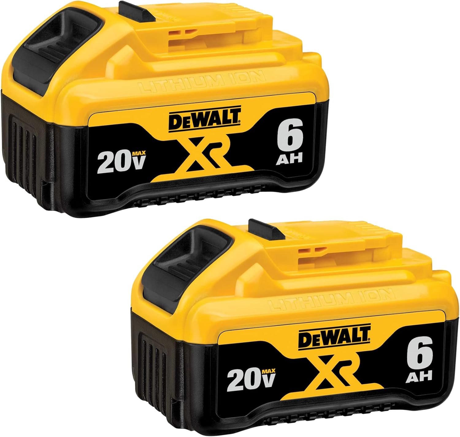 DEWALT 20V MAX Battery, Premium 6.0Ah Double Pack (DCB206-2)