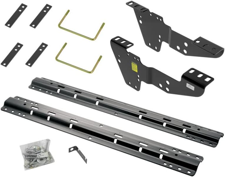 Draw-Tite Fifth Wheel Hitch Mounting System Custom Install Kit For Chevy Silverado 1500/2500 HD 2001-2007 Includes 50064 & 58058 | Black Powder Coat