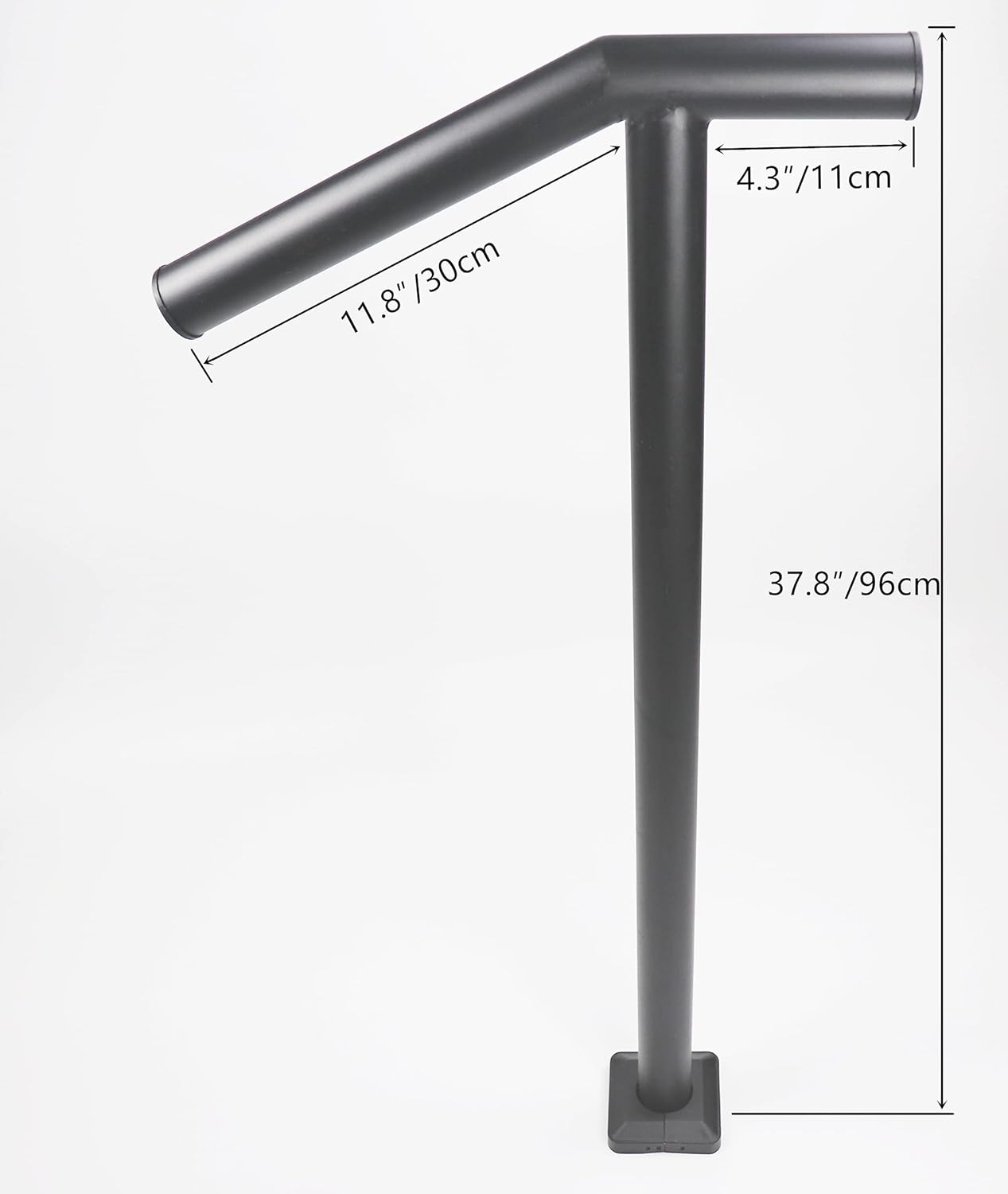 Hand Rail Zinc Steel for 1 or 2 Step Handrail for 2-Step Single Post Easy to Install