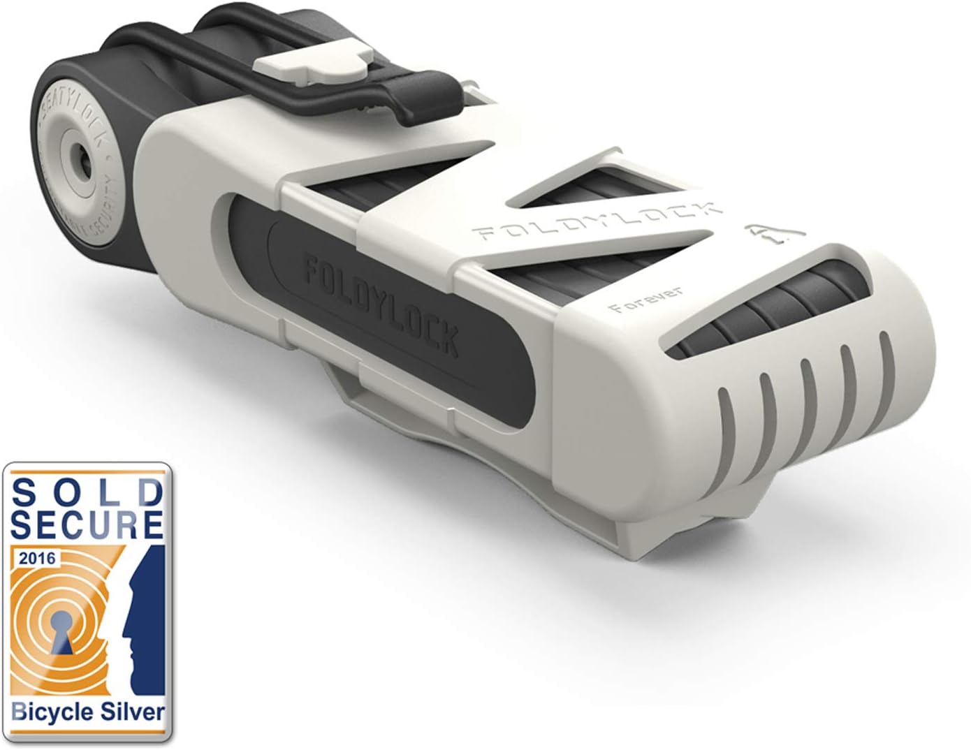 FoldyLock Classic Folding Bike Lock - Patented Sleek High Security Bicycle Lock - Heavy Duty Anti Theft Smart Secure Guard with Keys and Frame Mount for Bikes or Scooters - 95 cm