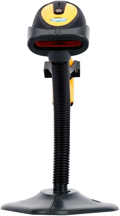 EVAWGIB Warehouse Barcode Scanner 328Feet Transmission Distance USB Cable 1D/2D Automatic QR Code Scanner Handheld Barcode Reader Wried&Wireless Barcode Scanner with 2.4GHz (EV-X2202-EE Braket) Pack of 2