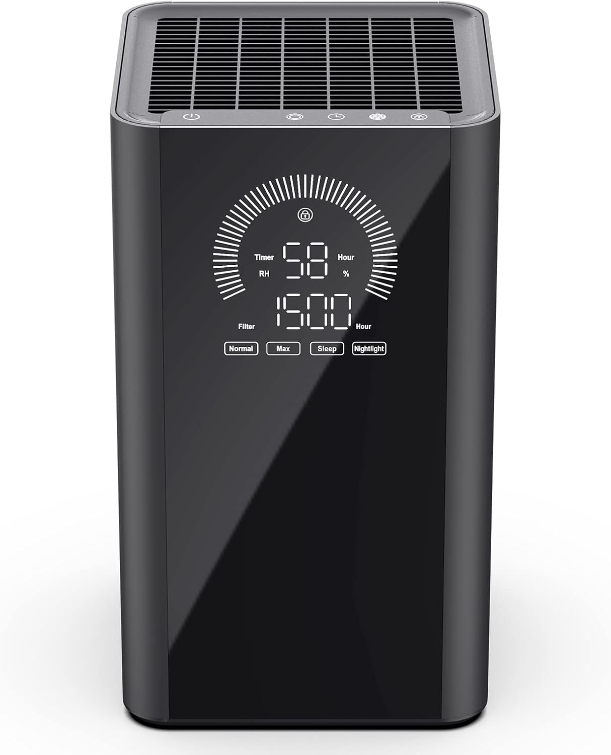Muliap Air Purifiers for Home Bedroom,H13 True Hepa Filter,Remove 99.97% Pets Dander,Smoke,Particles,Dust,23db Quiet Air Cleaners for Office.Black KJ150