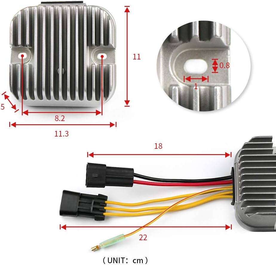 HOCEAN-Max Mosfet Regulator Rectifier is Compatible with 2010-2012 Polaris Ranger 500 2010 Polaris Ranger 800 2011-2013 Polaris Ranger Crew 500 2010 Polaris RZR 800 Pack of 2