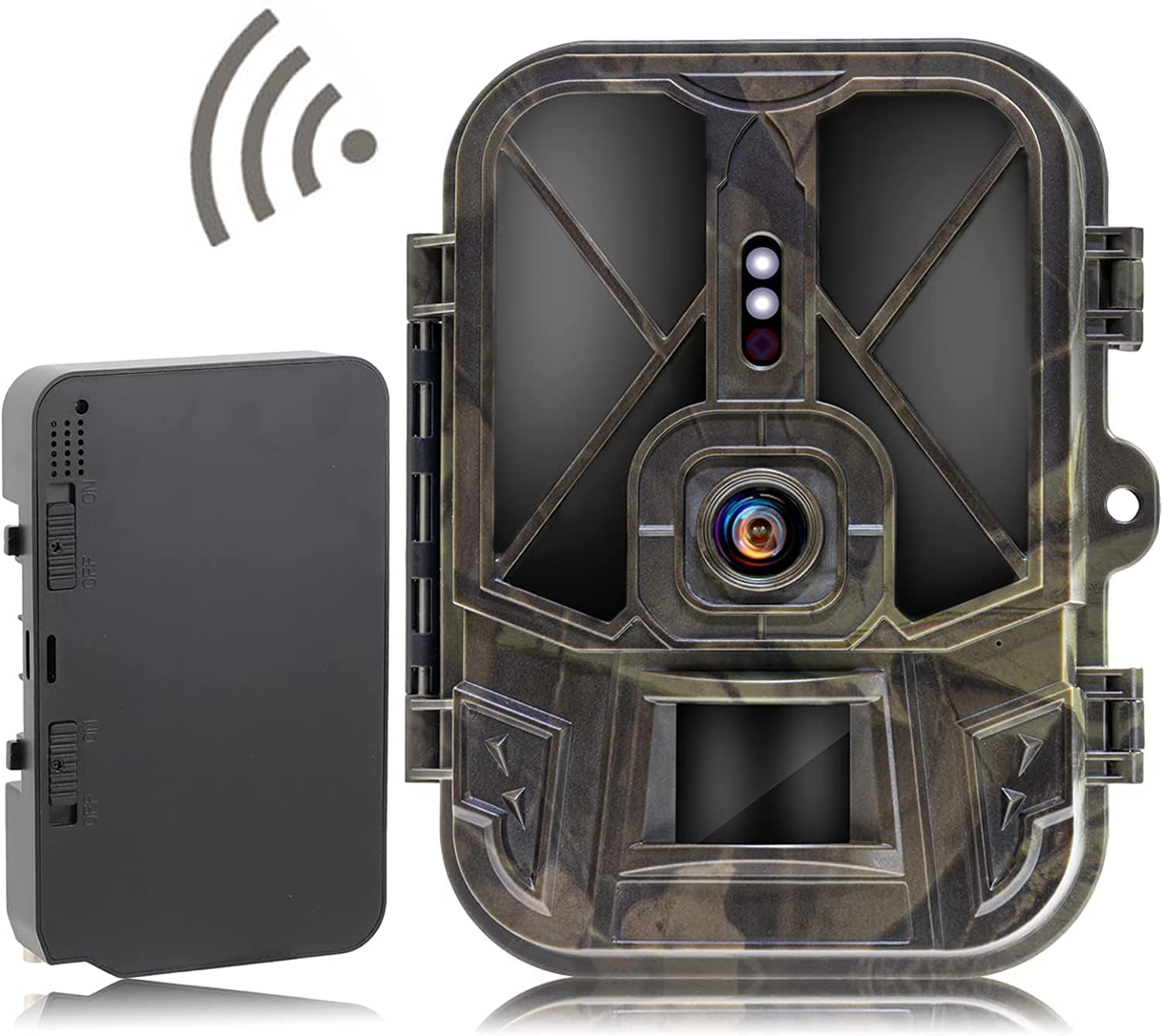 WiFi Bluetooth Trail Camera 4K/30FPS 30MP 10000mAh Rechargeable Lithium Battery Game Camera with Night Vision 0.3s Trigger Motion Activated Hunting Camera Sends Picture to Cell Phone