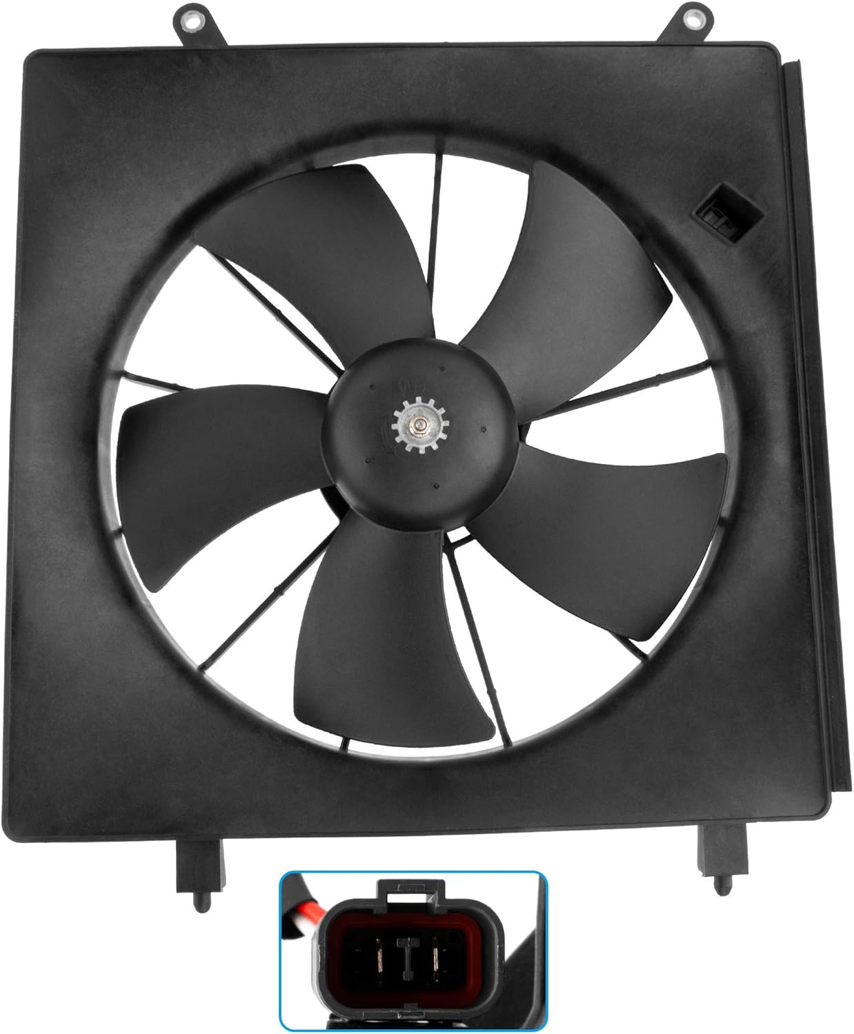 BOXI 620-232 Left/Driver Side Radiator Cooling Fan Assembly Replacement for Honda CR-V 2002 2003 2004 2005 2006 / Honda Element 2003 04 05 06 07 08 2009 2010 2011 (Number of Blades:5) 19030-PNA-003 Pack of 2