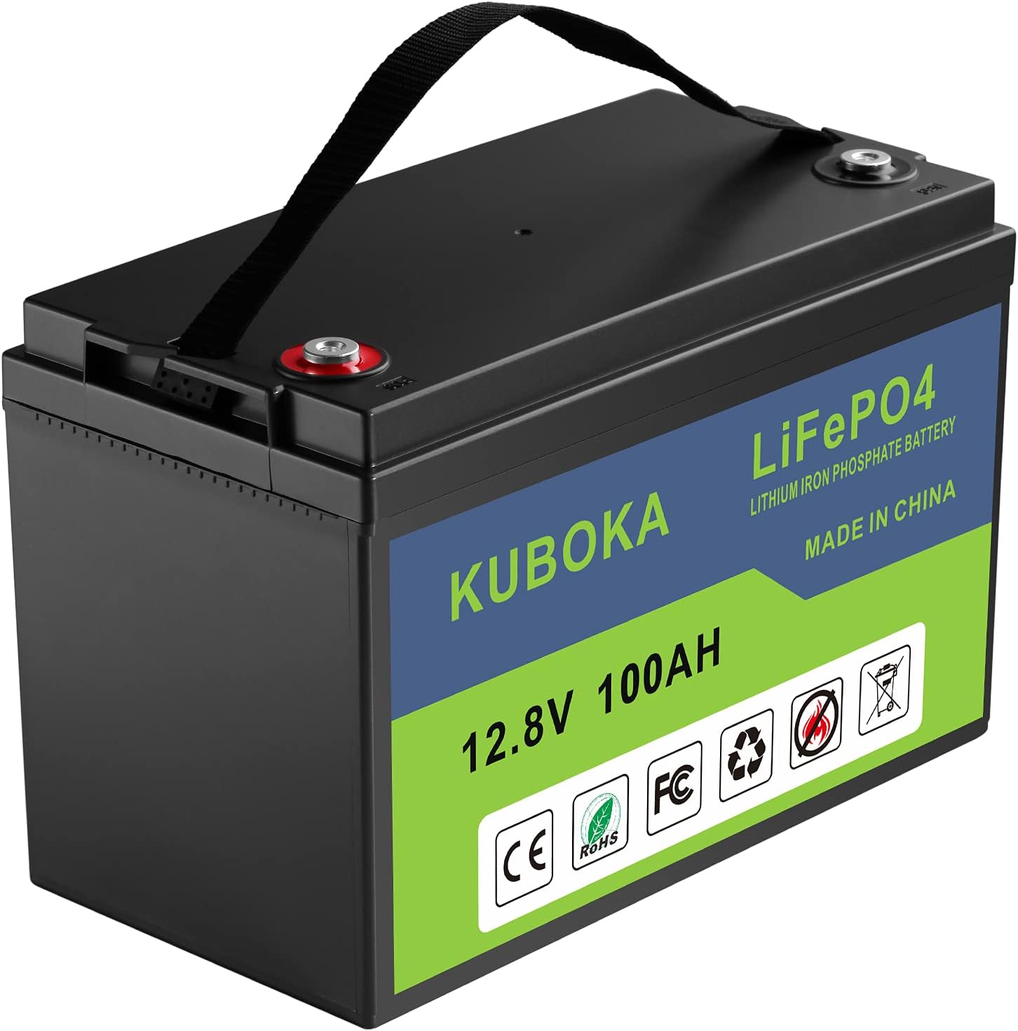 12 Volt Rechargeable Battery - Lithium Battery - 12V 100Ah Lifepo4 Battery Replace SLA Battery | Built-in BMS | Perfect for RV, Solar, Marine, Home Energy Storage and Off-Grid Applications etc.