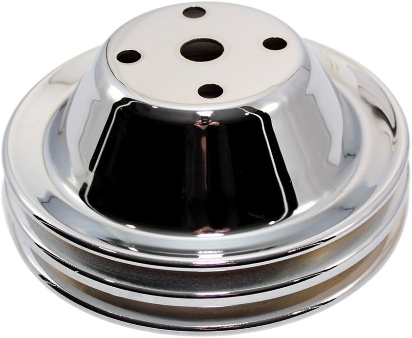 Assault Racing Products A9605 Small Block Chevy Chrome 2 Groove Water Pump Pulley 6.3