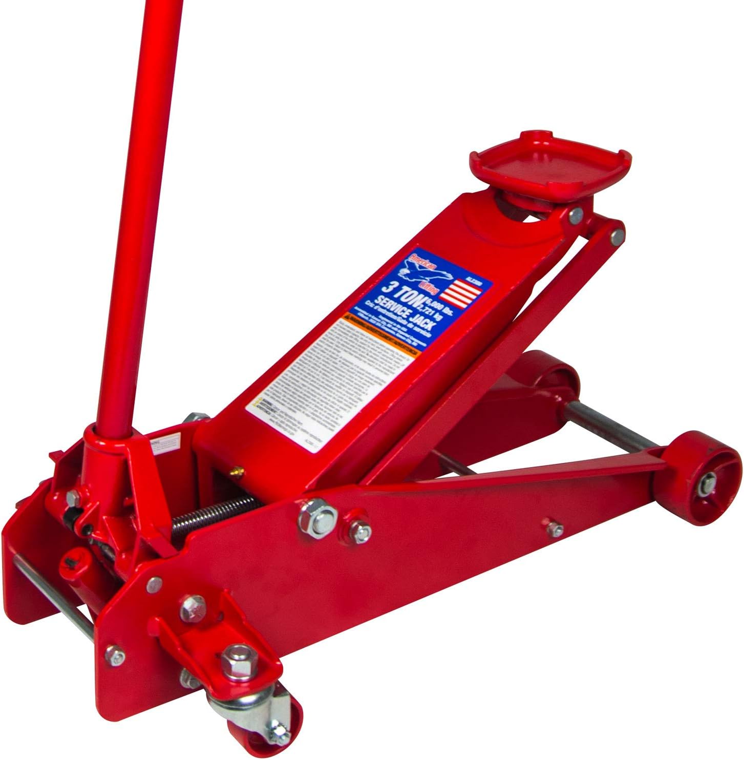 American Lifting AL2300 Floor Jack 3 Ton - Professional Heavy Duty Hydraulic Car Truck SUV Service Jack, Red