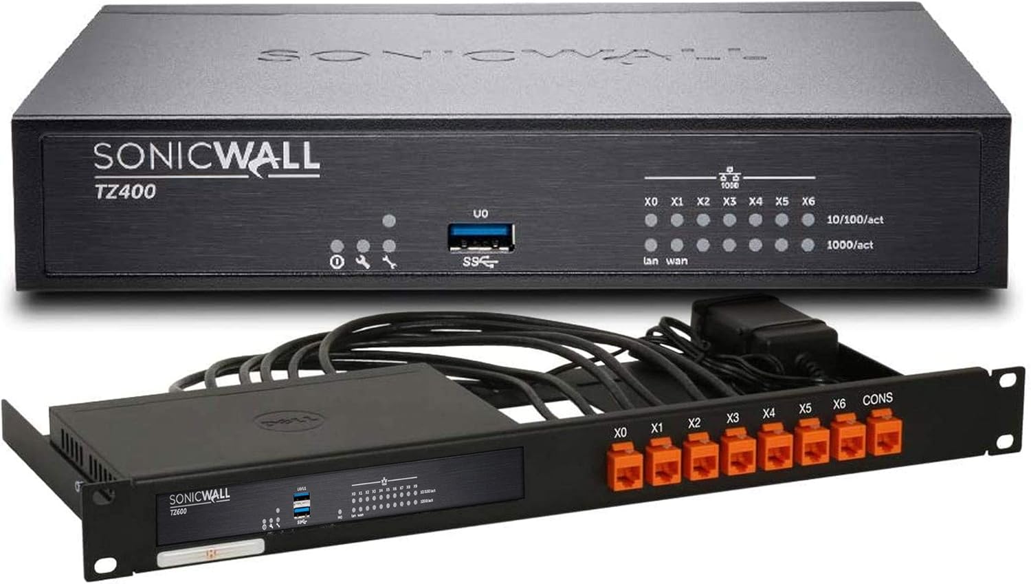 SonicWall TZ400 Network Security Appliance Bundle with Rackmount Kit (01-SSC-0213+RM-SW-T4)