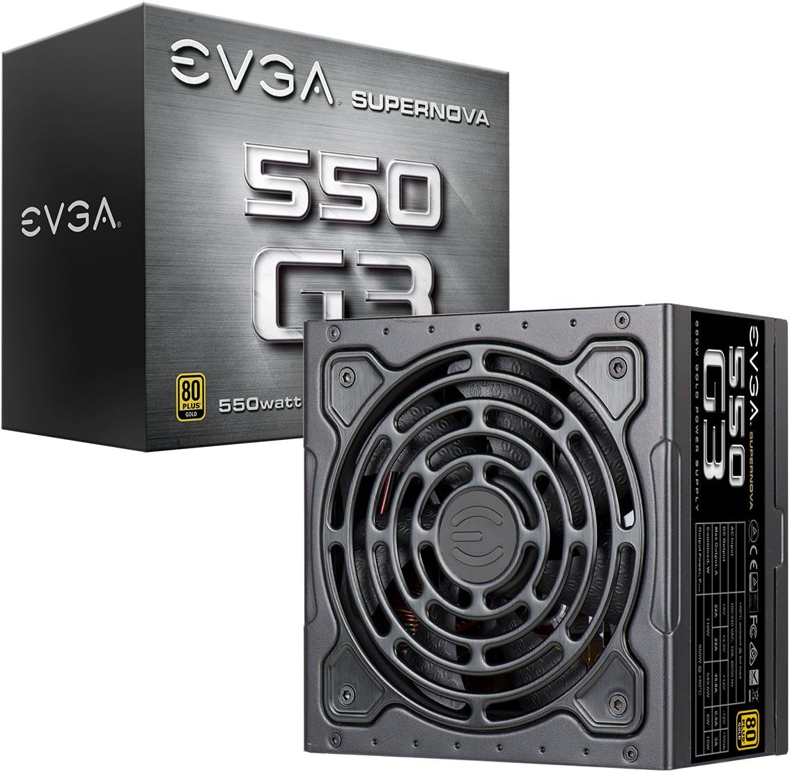 EVGA SuperNOVA 1000 G5, 80 Plus Gold 1000W, Fully Modular, ECO Mode with Fdb Fan, 10 Year Warranty, Compact 150mm Size, Power Supply 220-G5-1000-X1