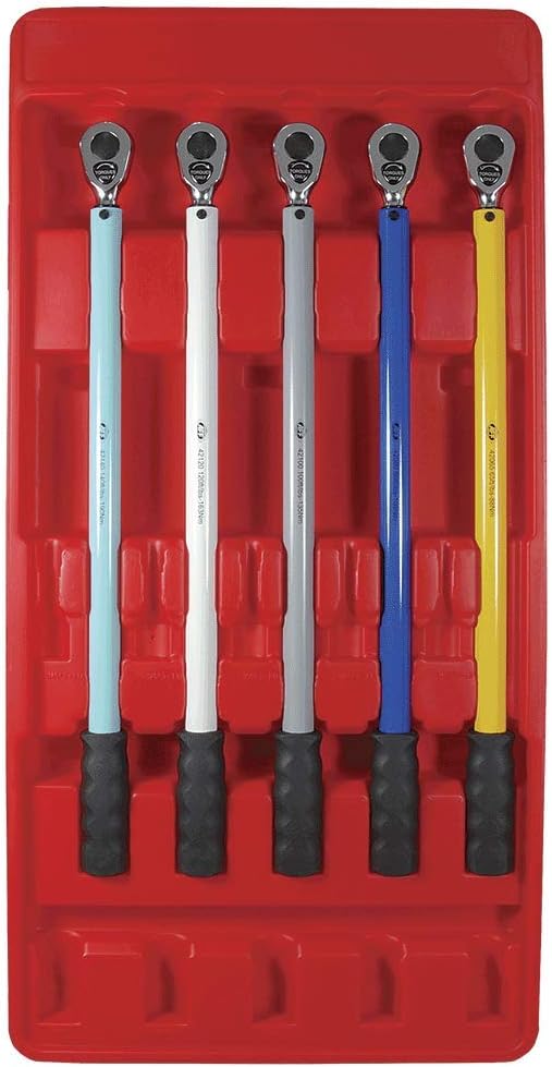AFF 5 Piece Preset Torque Wrench Set, 65-140 ft/lbs, 1/2