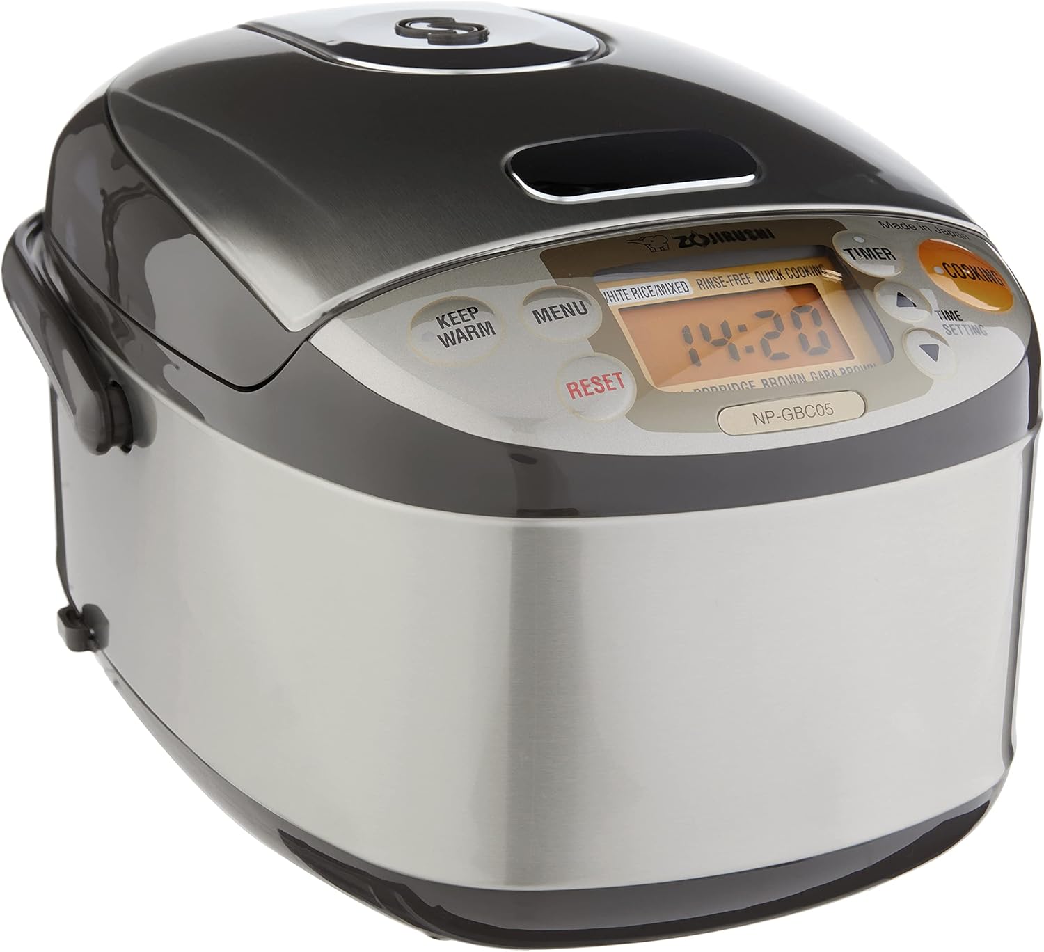 Zojirushi NP-GBC05XT Induction Heating System Rice Cooker and Warmer, 0.54 L, Stainless Dark Brown