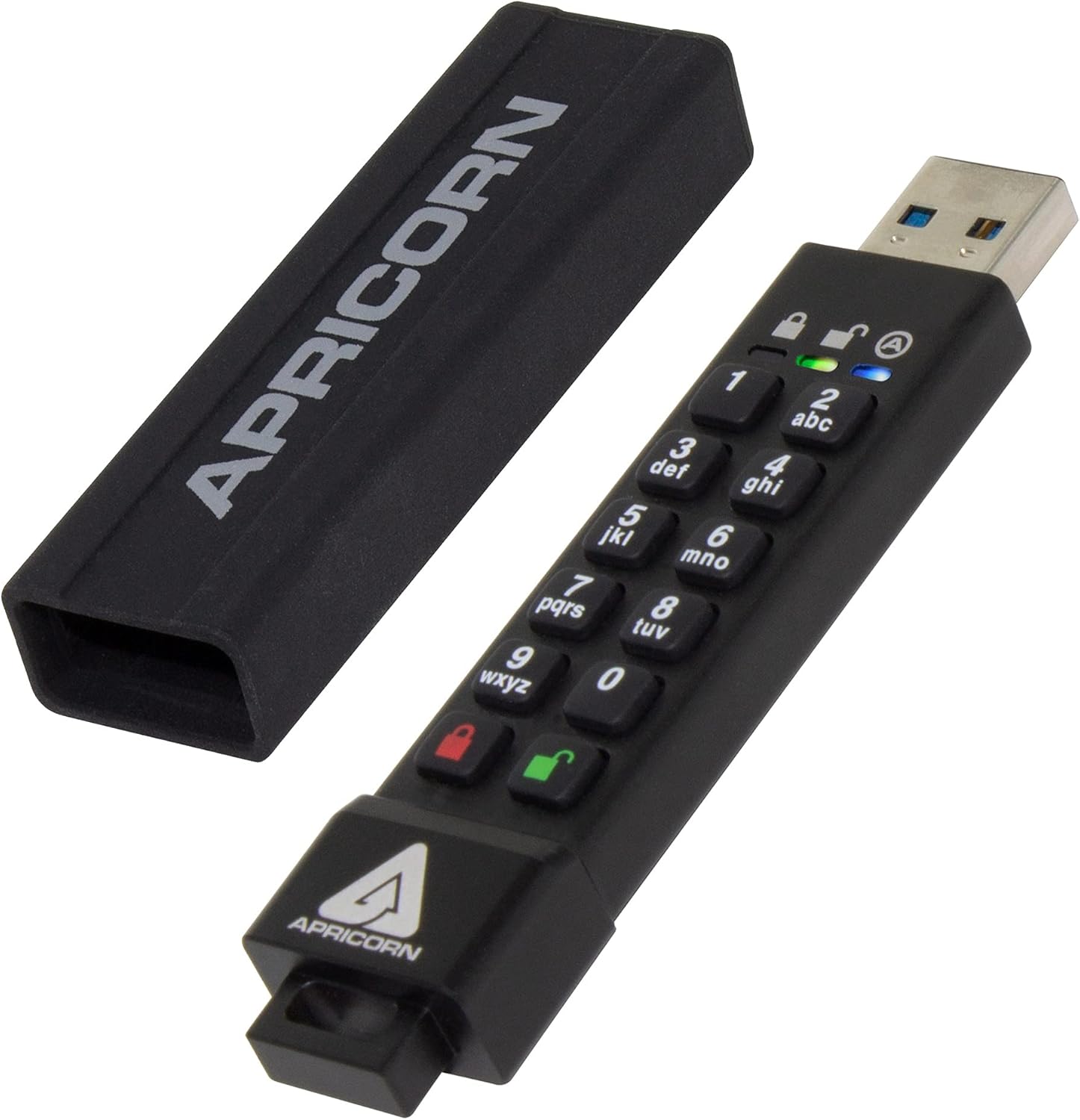 Apricorn 32GB Aegis Secure Key 3Z 256-bit AES XTS Hardware Encrypted FIPS 140-2 Level 3 Validated Secure USB 3.0 Flash Drive (ASK3Z-32GB)