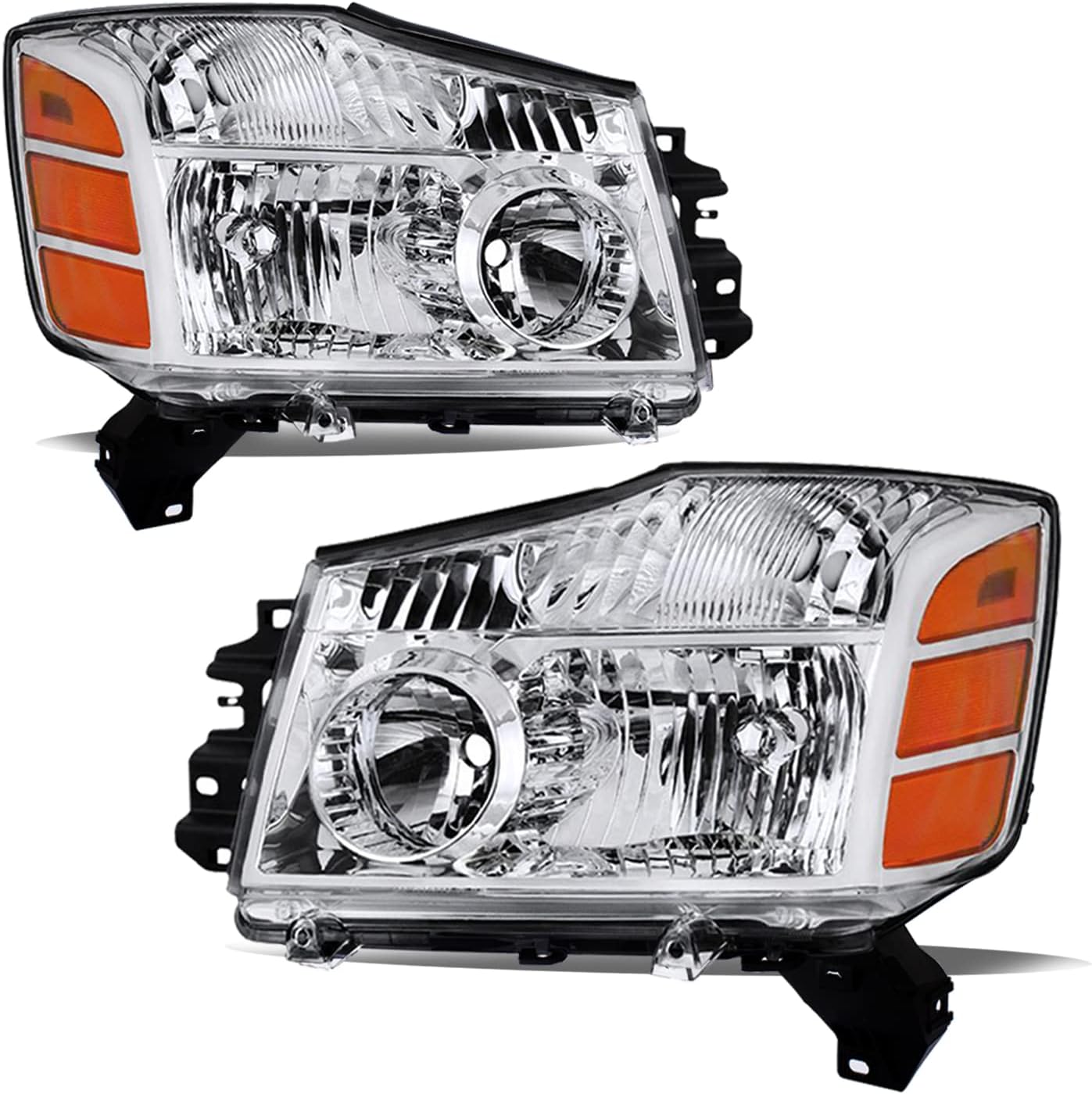 JSBOYAT Headlight Assembly Compatible with 2004-2015 Nissan Titan / 2005-2007 Nissan Armada Driver and Passenger Side