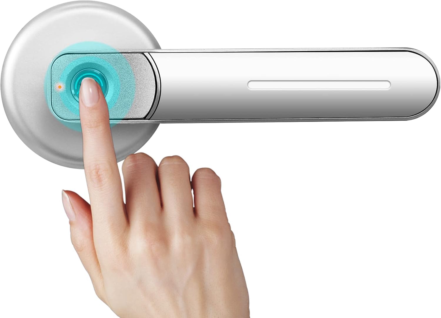 Nidoot Fingerprint Door Lock,Smart Locks for Front Door,Fingerprint Door Knob,Keyless Entry Door Lock,Biometric Door Lock for Home Office Apartment Garage School(Silver) Pack of 2